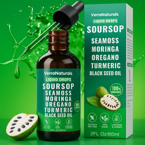 VerraNaturals 100% Organic 10 in 1 Soursop Extract Drops
