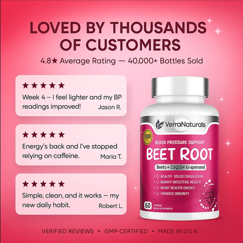 VerraNaturals Beet Root Vegan Capsules